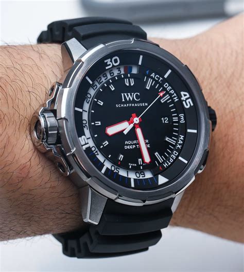 iwc aquatimer wrist|iwc aquatimer depth gauge.